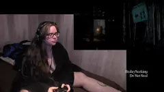 Play Big Tits Brunette in Lingerie and Tattoo Fetish – Until Dawn Play Through part 7