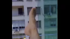 Play Crazy Neighbor Flashes Feet and Ass in Risky Voyeur Encounter